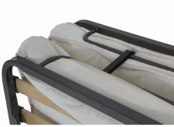 Logeerbed Morfeo 80x190cm - metaal - zwart & wit met matras en bodem