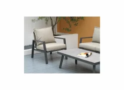 Loungeset Arctica aluminium antraciet