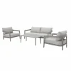 Loungeset Belafonte aluminium olefin - grijs
