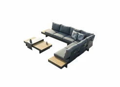 Loungeset Homer aluminium - grijs naturel