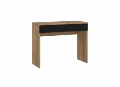Make-up tafel Dalate 100x41x80cm - decor - kastanje eik & mat zwart