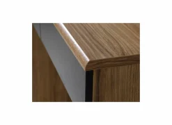 Make-up tafel Dalate 100x41x80cm - decor - kastanje eik & mat zwart