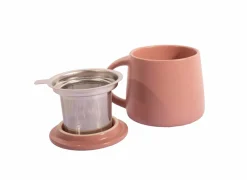 Mok 30cl - stoneware & RVS - roze