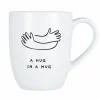 Mok Cosy A hug in a mug 53cl - porselein - wit