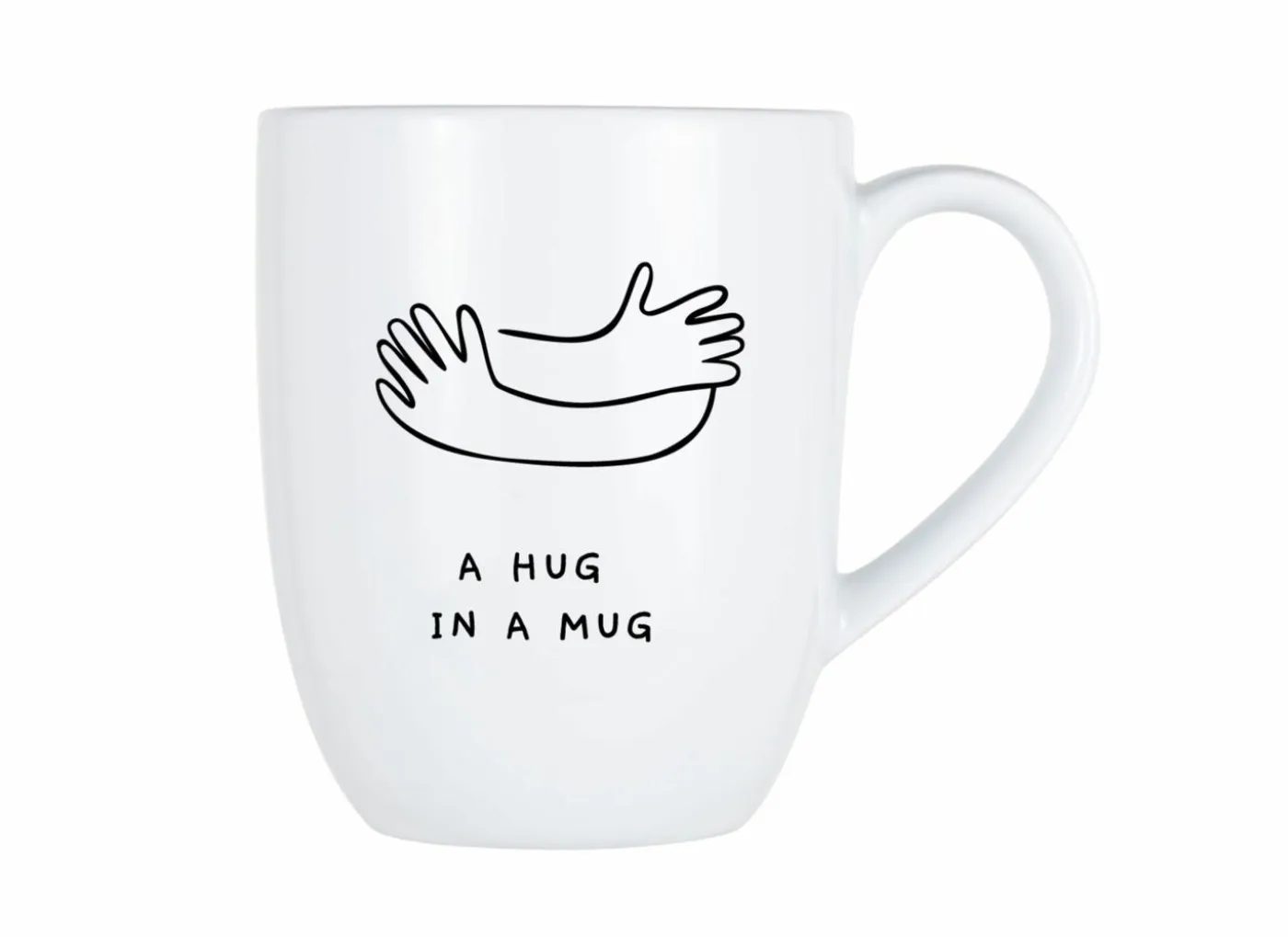 Mok Cosy A hug in a mug 53cl - porselein - wit
