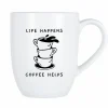 Mok Cosy Life Happens 53cl - porselein - wit