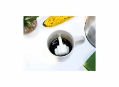 Mok Middle Finger 3D 30cl - keramiek - wit