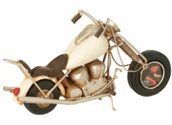 Moto Antiek 28,5x9x15cm - metaal - gebroken wit