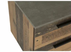Nachtkastje Attaylar 45x42x41cm  - decor - oldwood vintage & donkergrijs