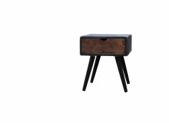 Nachtkastje Esperanto 40x40x46cm - den massief & decor - naturel & zwart