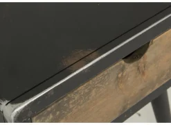 Nachtkastje Esperanto 40x40x46cm - den massief & decor - naturel & zwart