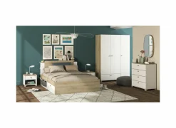 Nachtkastje Izzy 43x36x40cm - decor - kronberg eik & wit