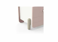 Nachtkastje Jade 39,5x36x38cm - decor - mat roze & mat wit