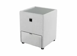 Nachtkastje Lancy 42,5x45x53cm - polyestervezel - grijs