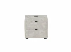 Nachtkastje Lara 44x44x39cm - polyester - lichtgrijs