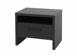 Nachtkastje Rosie 55x41x45cm - melamine - nox zwart