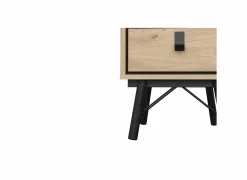 Nachtkastje Ry 44x41x60cm - decor - bruin & zwart