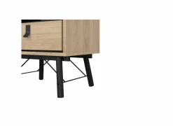 Nachtkastje Ry 54x41x60cm - decor - bruin & zwart