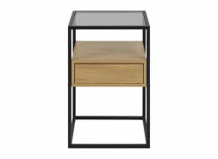 Nachtkastje 40x35x60cm - decor - eik & zwart