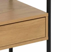 Nachtkastje 40x35x60cm - decor - eik & zwart