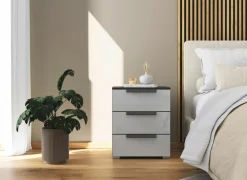 Nachtkastje 50x42x50cm - decor - grijs & grafiet