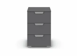 Nachtkastje 40x42x61cm - decor - grijs metallic