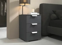 Nachtkastje 40x42x61cm - decor - grijs metallic