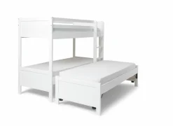 Onderschuifbed Duet 90cm - beuk massief - beuk wit