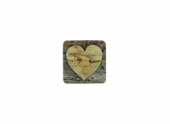 Onderzetters voor glazen Heart Wood 10x10cm, set van 6
