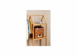 Opbergbox Luipaard 29x29x29cm - polyestervezel & papier - geel