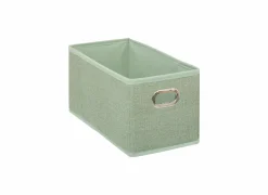 Opbergbox 31x15cm - stof - saliegroen