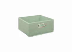 Opbergbox 31x15cm - stof - saliegroen