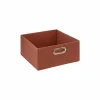Opbergbox 31x31x15cm terracotta