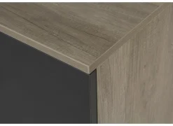 Opbergkast 93x42,5x77,6cm - melamine - zwart & nebraska