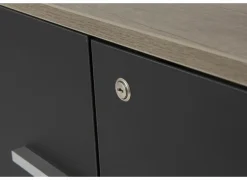 Opbergkast 93x42,5x77,6cm - melamine - zwart & nebraska