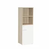 Opbergkast 46,5x42,5x141,6cm - melamine - olm & wit