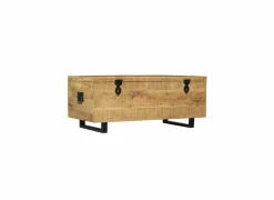 Opbergkoffer Josh 120x60x50cm - mango massief - naturel