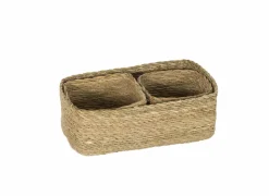 Opbergmand Oki set van 3 - zeegras - naturel
