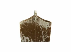 Opbergmand 50x21x40cm koe bruin wit