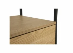 Opbergrek Aware 60x40x220cm - melamine & metaal - eik