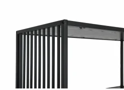 Opbergrek Mefisto 83x35x185cm - melamine - zwart