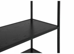 Opbergrek Mefisto 83x35x185cm - melamine - zwart