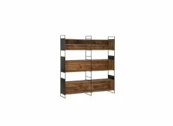 Opbergrek Opium  180,5x35x190cm - gerecycleerd den massief - naturel & zwart