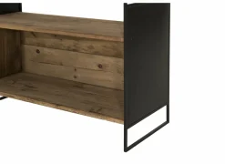 Opbergrek Opium  180,5x35x190cm - gerecycleerd den massief - naturel & zwart