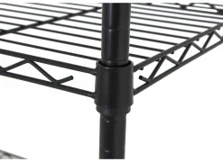 Opbergrek Quinn 90x40x182cm - metaal - zwart