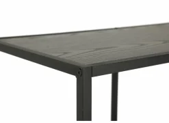 Opbergrek Tower 114x30x185cm - melamine - mat zwart