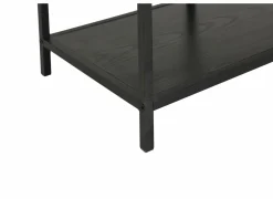 Opbergrek Tower 114x30x185cm - melamine - mat zwart