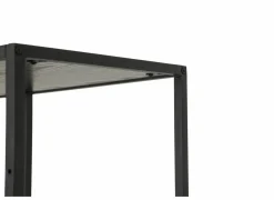 Opbergrek Tower 114x30x185cm - melamine - mat zwart