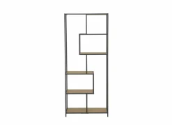 Opbergrek Tower 77x35x185cm - melamine &  metaal - eik