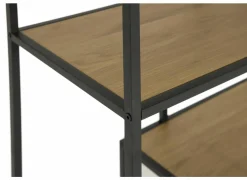 Opbergrek Tower 77x35x185cm - melamine &  metaal - eik